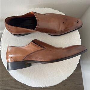 SIR by DEAR SIR Elegant Brown Leather Men's Dress Oxford Brogue Shoes Size EU 44